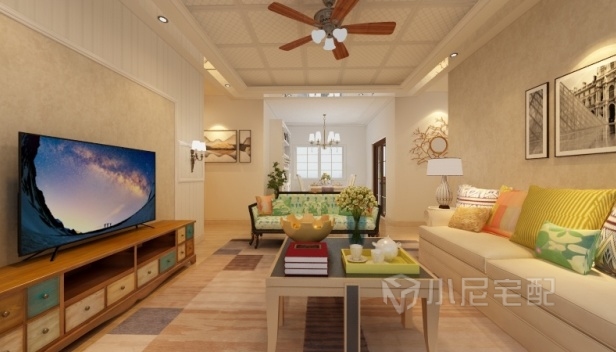 92㎡/三室兩廳一衛(wèi)/美式