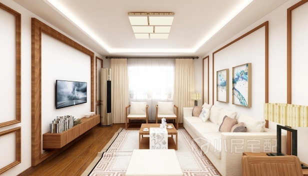 90㎡/兩室兩廳一衛(wèi)/中式