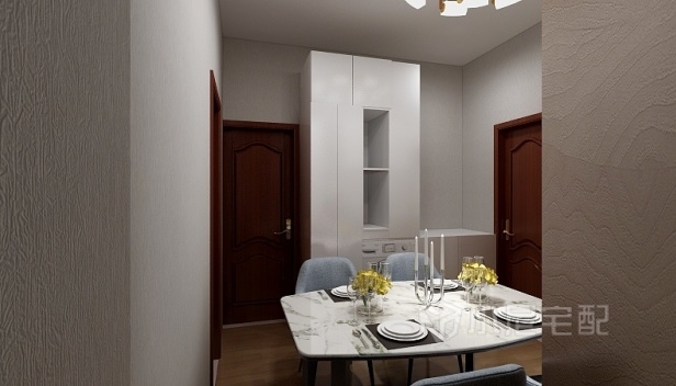 55.77㎡/三室一廳一衛(wèi)/混搭