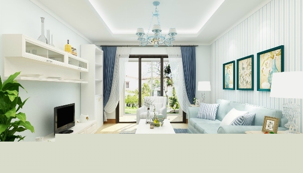 90㎡/三室兩廳兩衛(wèi)/地中海