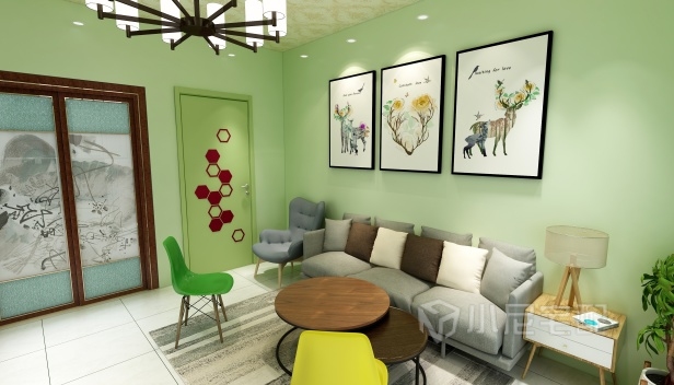 60㎡/兩室一廳一衛(wèi)/中式