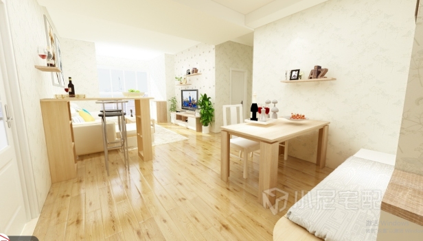 80㎡/兩室一廳一衛(wèi)/現(xiàn)代