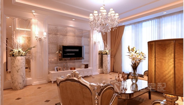 136㎡/三室兩廳兩衛(wèi)/歐式